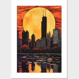 Chicago, Skyline, Poster Posters and Art